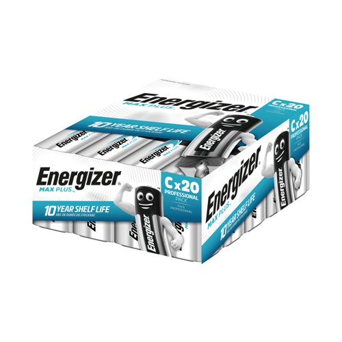 Energizer Max Plus C Alkaline Battery (Pack of 20) 423341