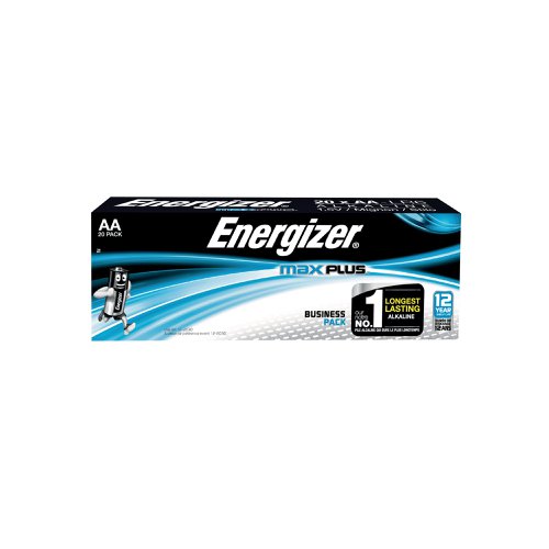 Offering superior performance, these Energizer Max Plus AA batteries are Energizer's longest lasting alkaline battery. Ideal for use in toys, remote controls and more, these batteries feature a 12 year shelf life ensuring they can withstand long durations of storage. This pack contains 20 AA batteries.