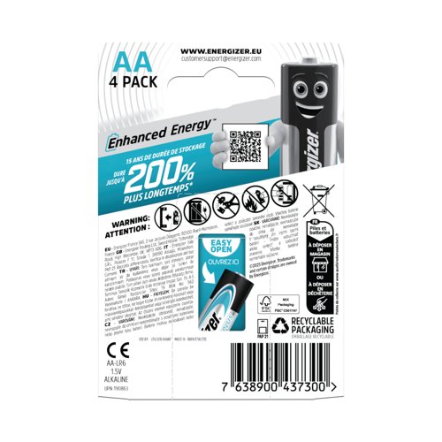 Energizer Max Plus AA Battery (Pack of 4) E303321800