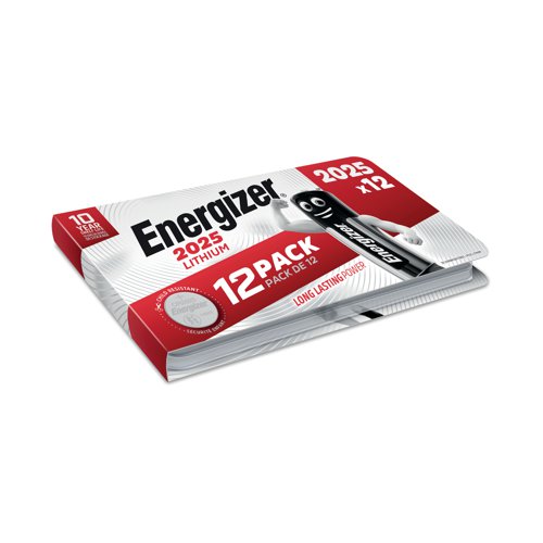 Energizer Lithium 2025 Coin Cell Battery (Pack of 12) E303693000