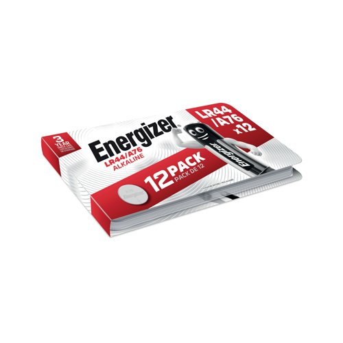 Energizer Alkaline LR44 Coin Cell Battery (Pack of 12) E303693200