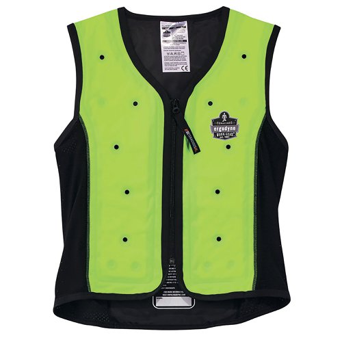 Ergodyne Premium Dry Evaporative Cooling Vest Lime Green L EY6685L Waistcoats & Bodywarmers ERG12674