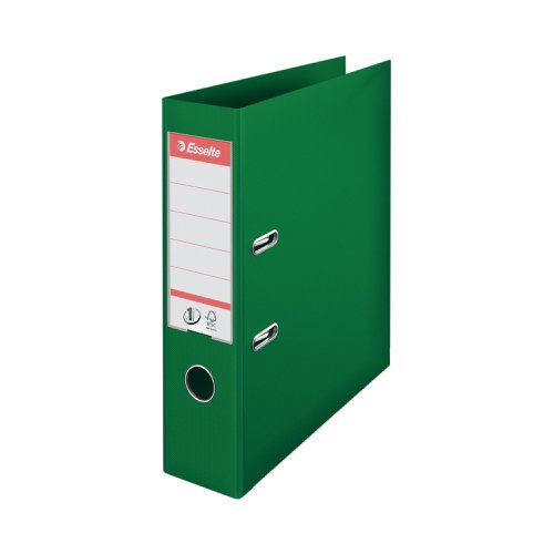 Esselte No 1 Lever Arch File Slotted 75mm A4 Green (10 Pack) 811360