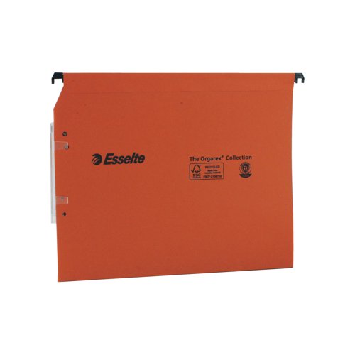 Esselte Orgarex 30mm Lateral File A4 Orange (Pack of 25) 21629 | ACCO Brands