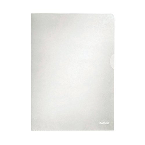 Esselte Embossed Folders A4 Clear (100 Pack) 54832