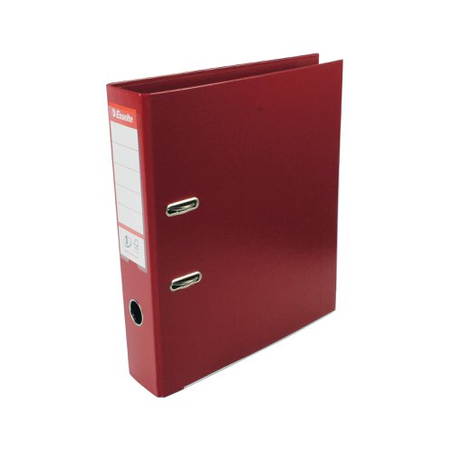 Esselte 75mm Lever Arch File Polypropylene A4 Burgundy (Pack of 10) 811510 | ACCO Brands