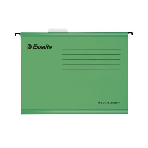 Esselte Classic Foolscap Suspension File Green (Pack of 25) 90337