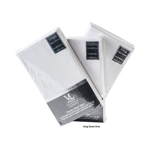 VL Percale Fitted Sheets King (Pack of 20) E0086