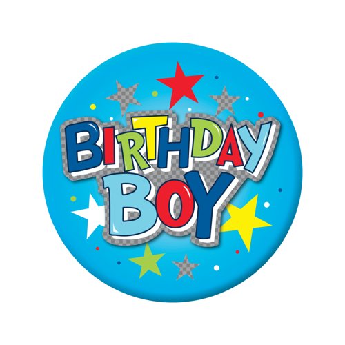 Birthday Boy Giant Badge (Pack of 6) 24780-NBC