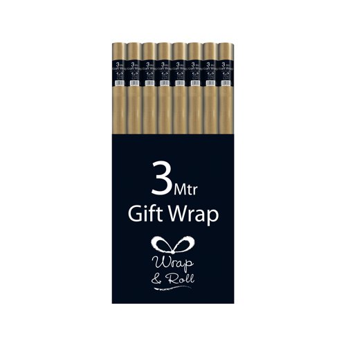 Eurowrap Plain Kraft Wrap 60gsm 700mm x 3m 32508-GWC