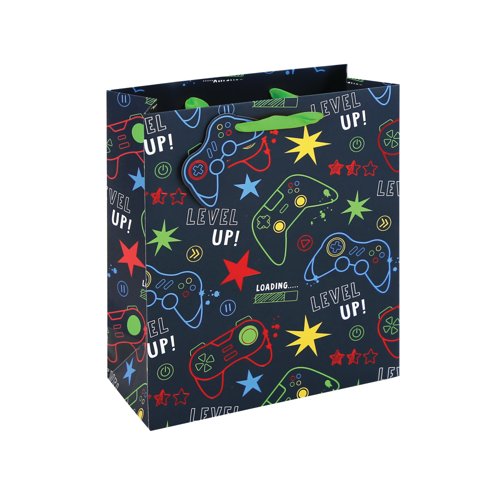 Gamer Gift Bag Medium Blue Pack of 12 36908-3C