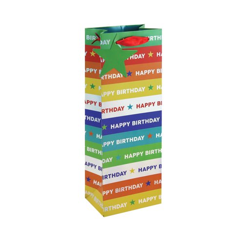 Holographic Happy Birthday Bottle Bag Pack of 12 36953-4C