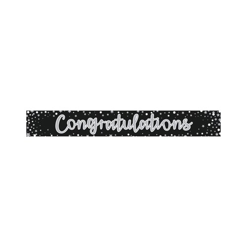 Eurowrap Congratulations Foil Party Banner Pack of 6 6837-CONGC