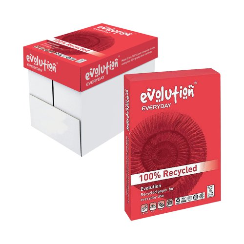 Evolution Everyday A4 Recycled Paper 80gsm White (Pack of 2500) EVE2180 | Premier Paper