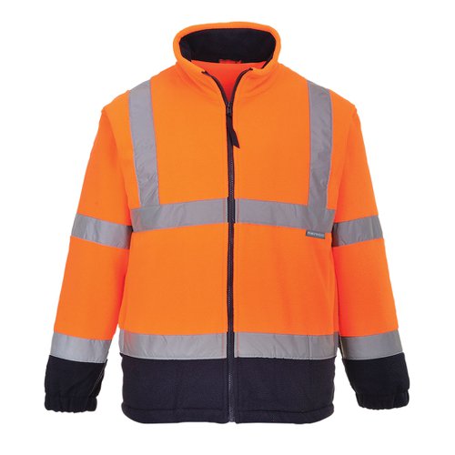 Portwest Hi Vis Contrast Fleece XS Orange/Navy