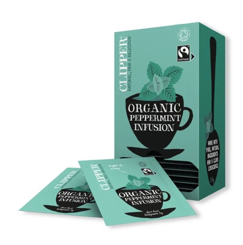 Clipper Fairtrade Organic Peppermint Tea Bags (Pack of 25) CTN409