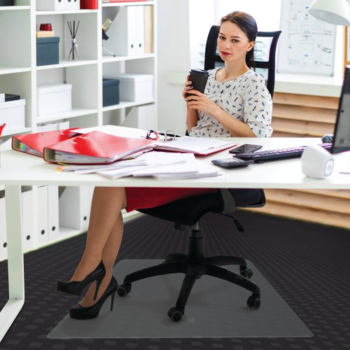 Cleartex Advantagemat Plus APET Chair Mat for Low and Standard Pile Carpets 1185x750mm UCCMFLAG0001