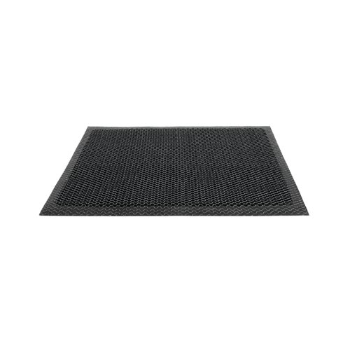 Doortex Meshmat Flat Edging Full Anti-slip PVC Backing 400x600mm Metallic Grey UREMFLYV0001