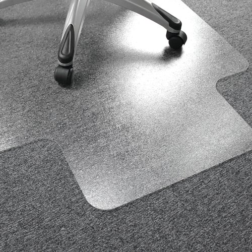 Floortex Advantagemat PVC Lipped Chair Mat for Carpets up to 6mm Thick 1200x900x22mm Clear 119225LV FL74101