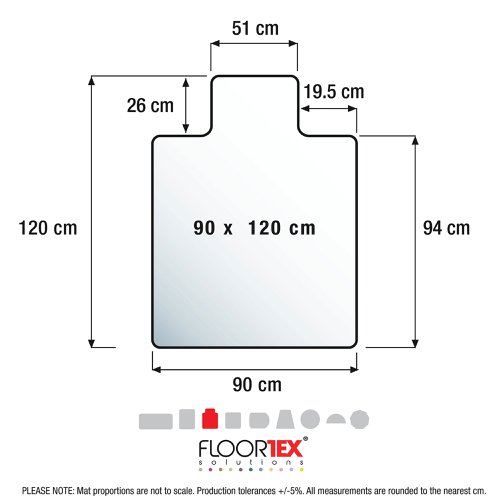 Floortex Advantagemat PVC Lipped Chair Mat for Carpets up to 6mm Thick 1200x900x22mm Clear 119225LV