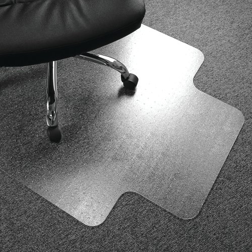 Floortex Advantagemat PVC Lipped Chair Mat for Carpets up to 6mm Thick 1340x1150mm Chair Mats FL74105