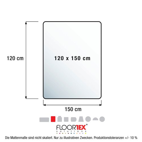 Floortex Advantagemat PVC Rectangular Chair Mat for Carpets up to 6mm 1500x1200x22mm Clear 1115225EV