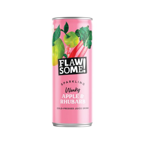Flawsome Apple + Rhubarb Can 250ml (Pack of 24) 187274