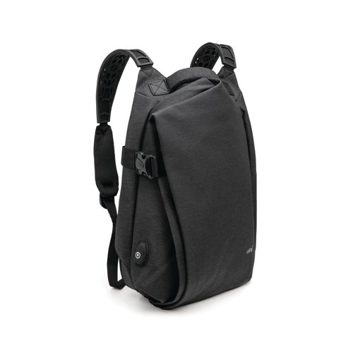 i Stay 15.6 Inch Laptop Tablet Expandable Backpack with USB Port Water Resistant Grey is0211