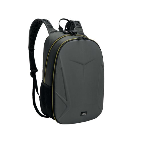 I-Stay 15.6 Inch Laptop Hardshell Backpack with USB Port and Anti-Theft Padlock Grey/Yellow IS0311 Backpacks FO00311