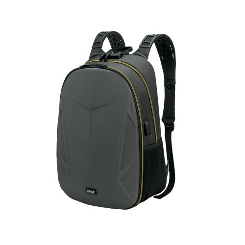 I-Stay 15.6 Inch Laptop Hardshell Backpack with USB Port and Anti-Theft Padlock Grey/Yellow IS0311 Backpacks FO00311