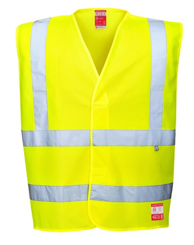 Portwest Hi Vis Anti Static Vest Flame Resistant 4X/5X Yellow (Pack of 10)