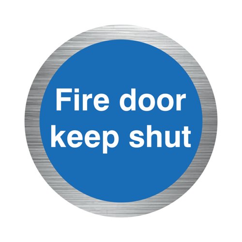 5 Star Fire Door Keep Shut Sign SAVE Vinyl 76mm Diameter VMO14BSSAV76