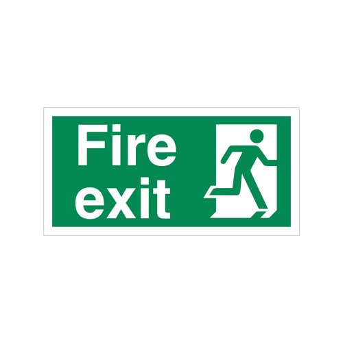 5 Star Fire Exit Running Man Arrow R Sign Vinyl 150x300 VSP318BSAV3015