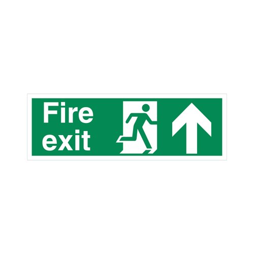 5 Star Fire Exit Run Man Arrow Up Sign Plas 150x450 VSP129SRP4515