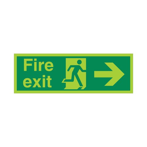 5 Star Fire Exit Run Man Arrow Left Sign Vinyl 150x450 VPSP121SAV4515