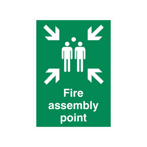 5 Star Fire Assembly Point Sign Rigid Plastic A2 VSP052BSRPA2