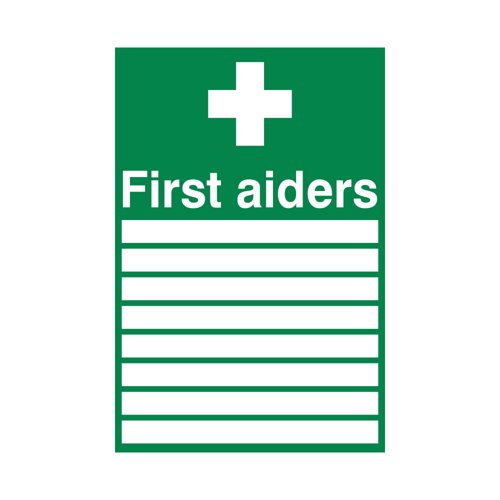 5 Star First Aider Sign SAVE Vinyl 300x200mm VKS007SAV2030