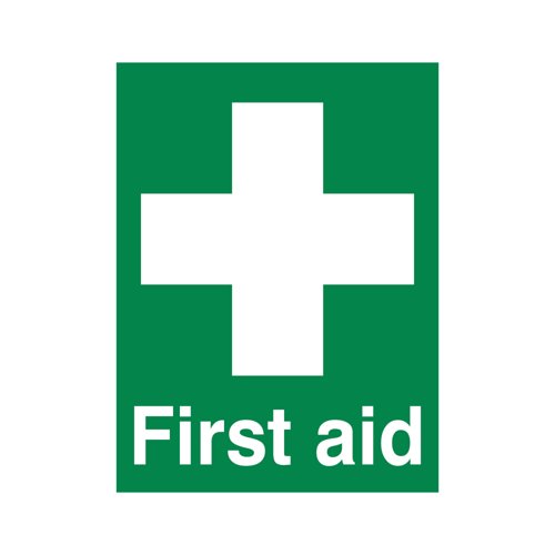 5 Star 100x250 First Aid Sign Rigid Plastic 100x250mm VSP300SRP1025