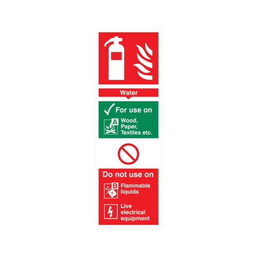 5 Star Water Extinguisher For Use On Sign Plas 300x100 VFF091SRP1030