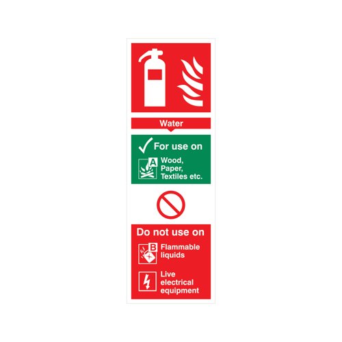 5 Star Water Extinguisher For Use On Sign Vinyl 300x100 VFF091SAV1030