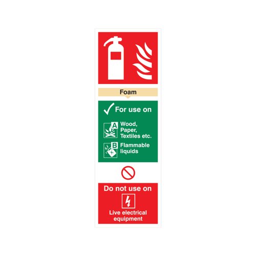 5 Star Foam Extinguisher For Use On Sign Vinyl 300x100 VFF094SAV1030
