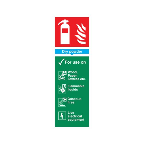5 Star Dry Powder Extinguisher For Use Sign Plas 300x100 VFF092SRP1030
