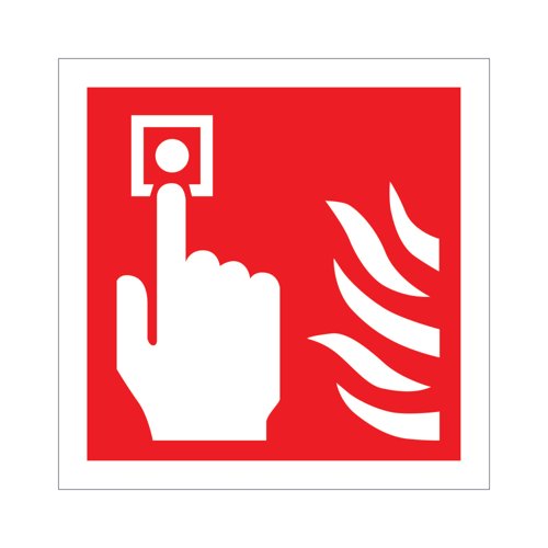 5 Star Fire Alarm Symbol Sign Vinyl 100x100mm Pack of 5 FF115SAV1010P5