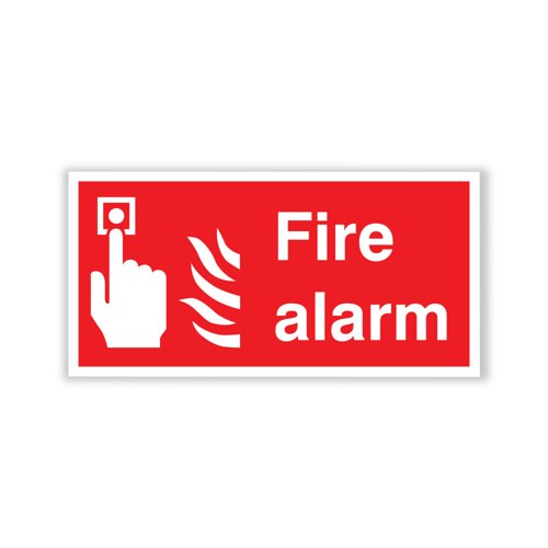 5 Star Fire Alarm Sign SAVE Vinyl 100x200mm VFF161SAV2010