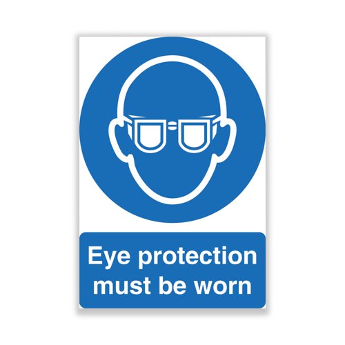 5 Star Eye Protection Must Be Worn Sign Rigid Plastic A4 VM004SRPA4