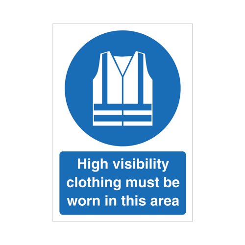 5 Star High Visibility Clothing Must Be Worn Sign Plas A4 VM193SRPA4