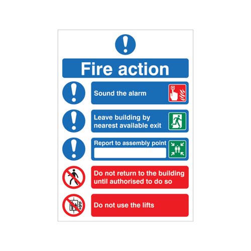 5 Star Fire Action Symbolised Sign SAVE Vinyl A4 VM432SAVA4