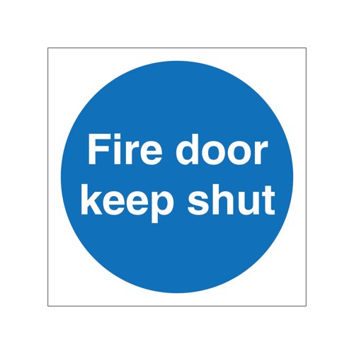 5 Star Fire Door Keep Shut No Symbol Sign Plas 100x100 VM014SRP1010