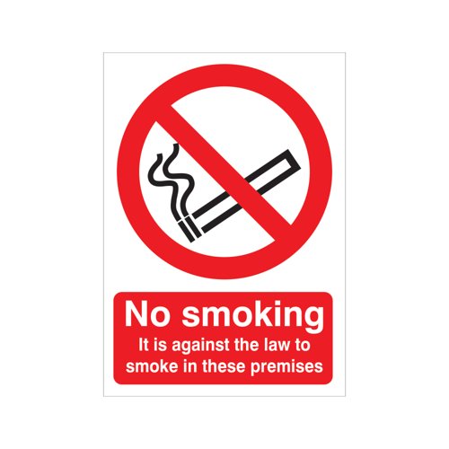 5 Star No Smoking It Is Against The Law To Smoke A4 VSB003SAVA4