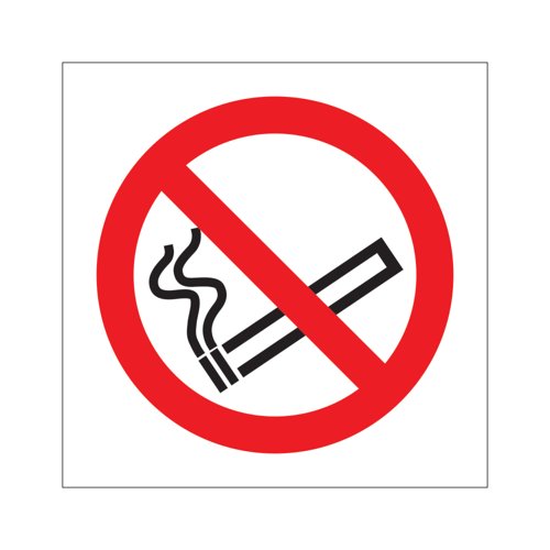 5 Star No Smoking Symbol Sign SAVE Vinyl 100x100mm P097SAV1010P5